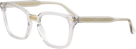 Gucci Rectangular Eyeglasses GG0184O 005 Transparent Gray 